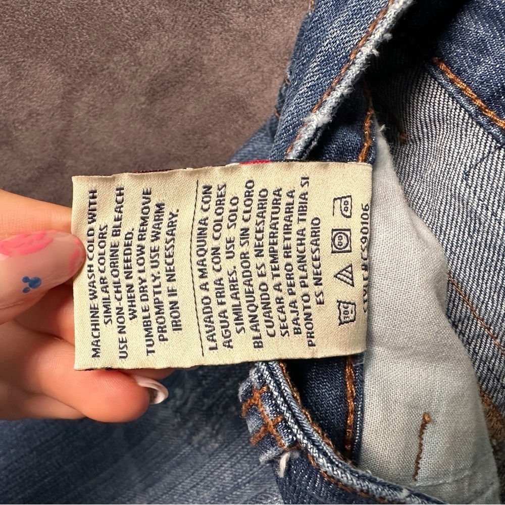 Chip & Pepper Oceanside Denim Mini Skirt Low Rise Raw Hem Medium Wash Jrs 9 Y2K - Picture 7 of 12